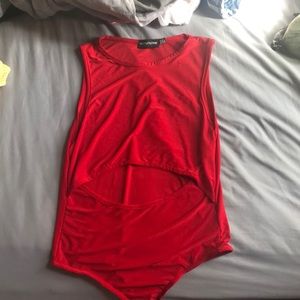 Red pretty little thing body suit